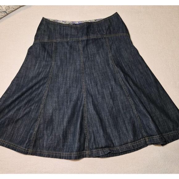 Boden Denim Skirt Womens 10R Blue Side Zip Lightweight Preppy Casual Country - Picture 3 of 8